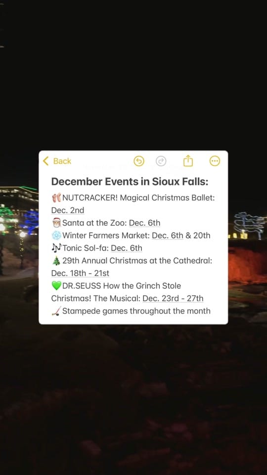 Post 8 by Experience Sioux Falls on TikTok (video)