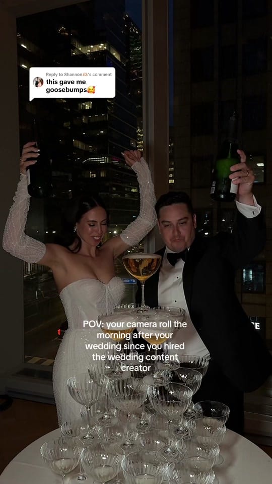 Post 3 by Ness | Wedding Content Creator on TikTok (video)