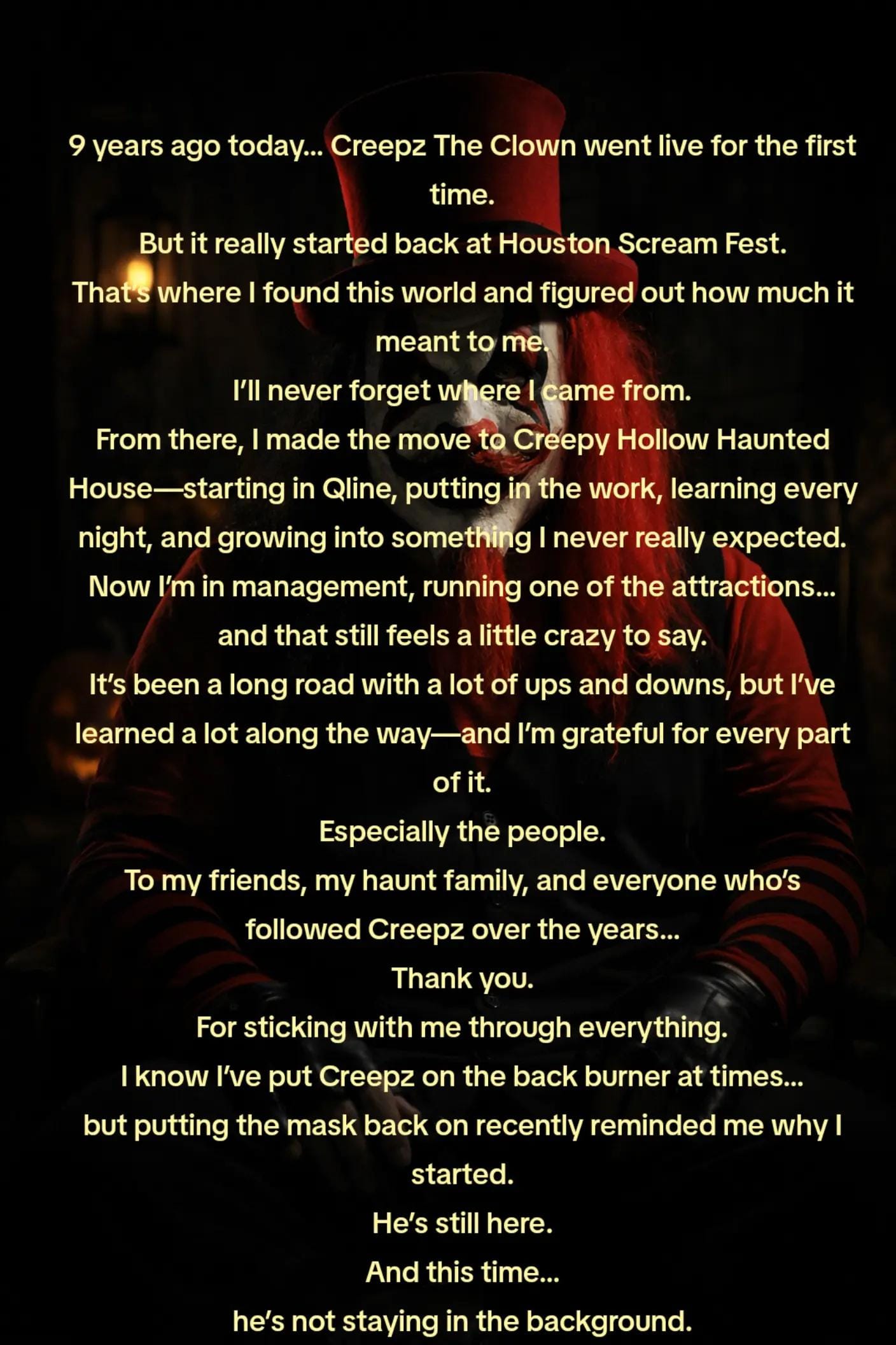 Post 4 by Creepz The Clown on TikTok (video)