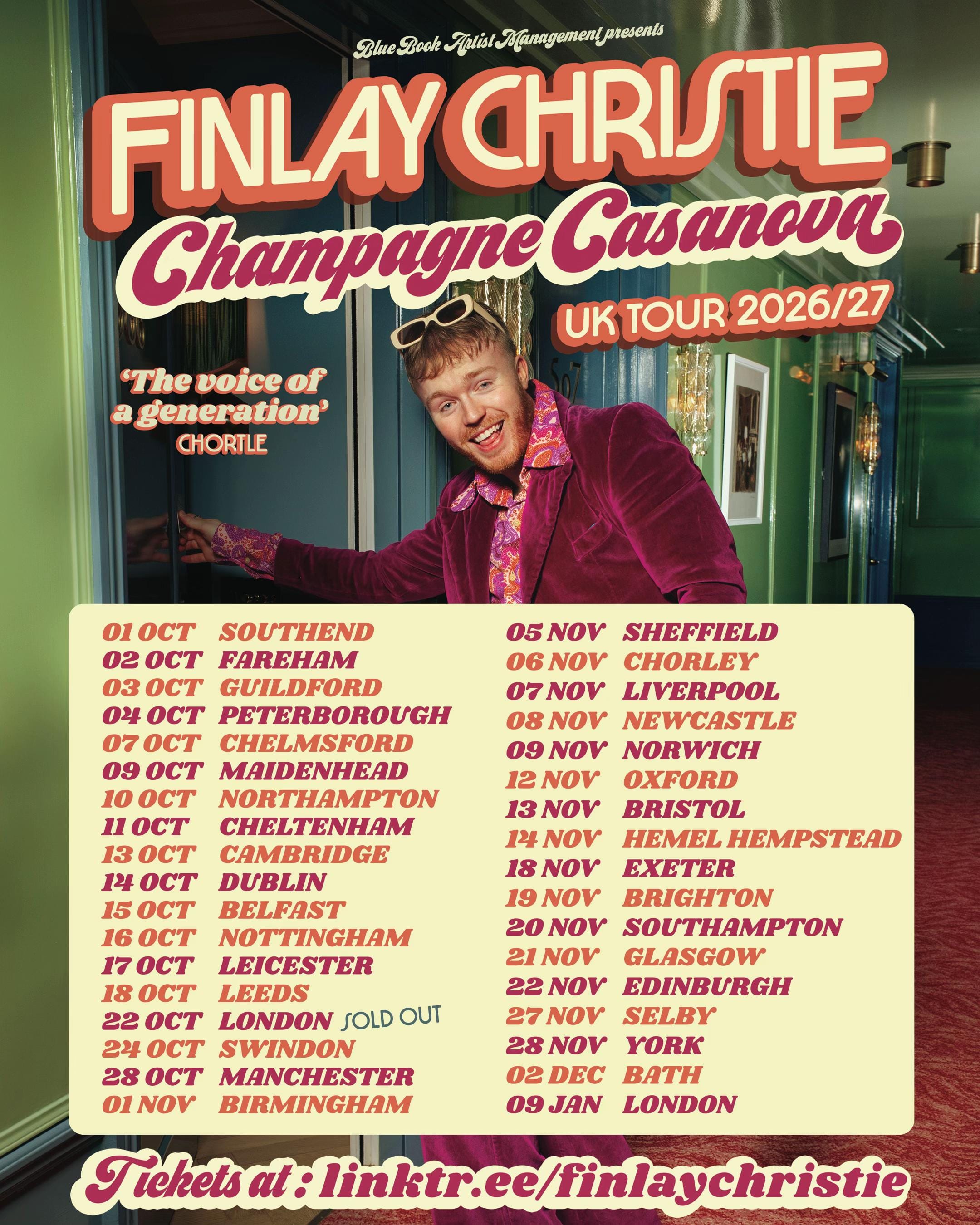 Post 2 by Finlay “on tour 2026” Christie on TikTok (video)