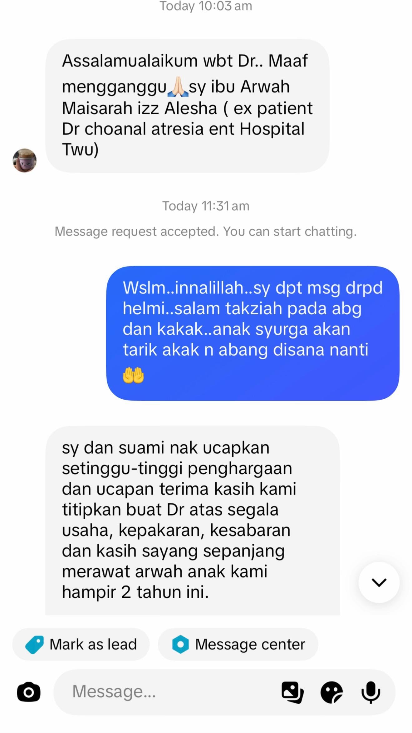 Post 1 by Dr Ikram Hakim ENT Specialist on TikTok (video)