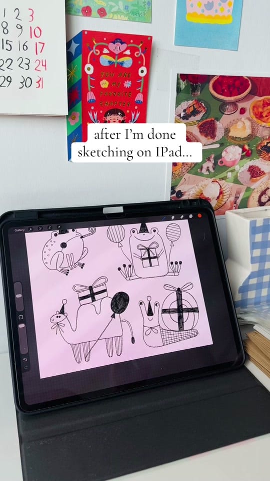 Post 2 by Daria Solak Illustrations on TikTok (video)