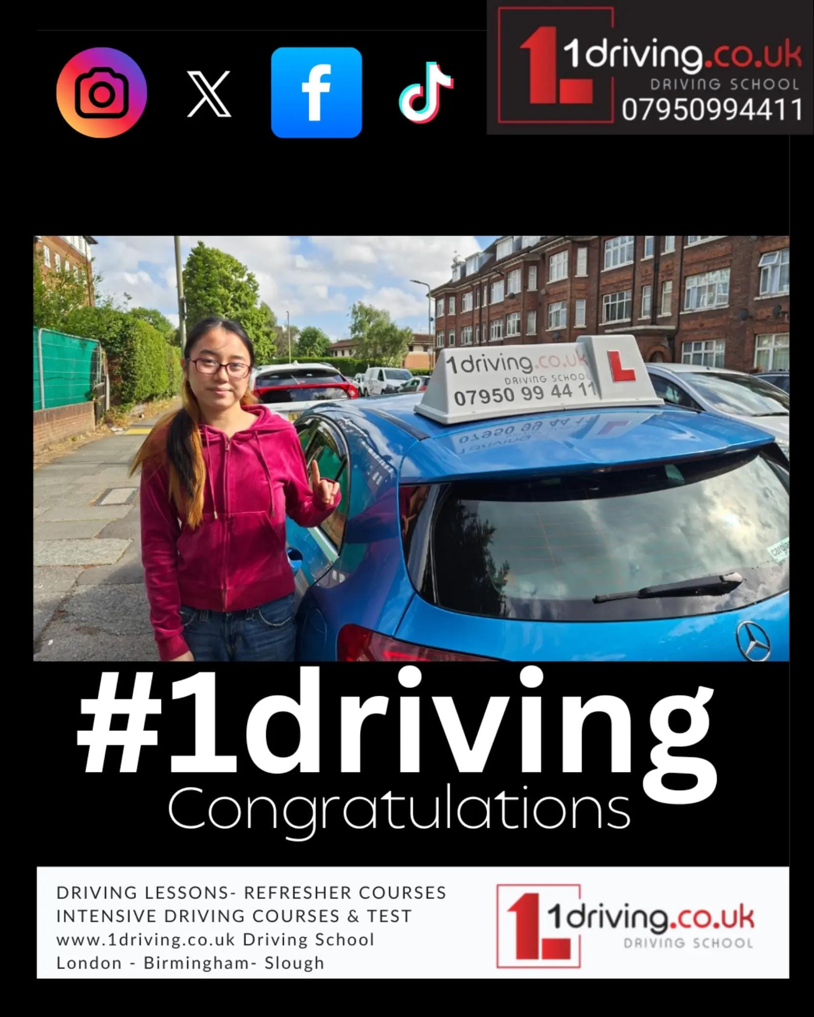 Post 4 by 1Driving.co.uk Driving School on TikTok (video)