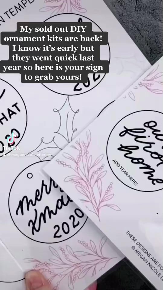 Post 1 by megannicolelettering on TikTok (video)