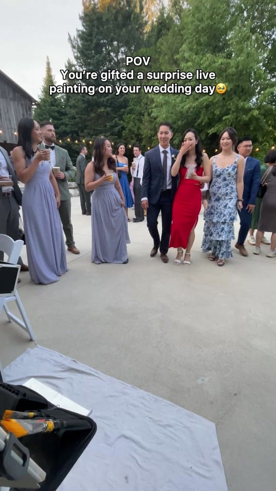 Post 5 by 🇨🇦Live Wedding Painter on TikTok (video)