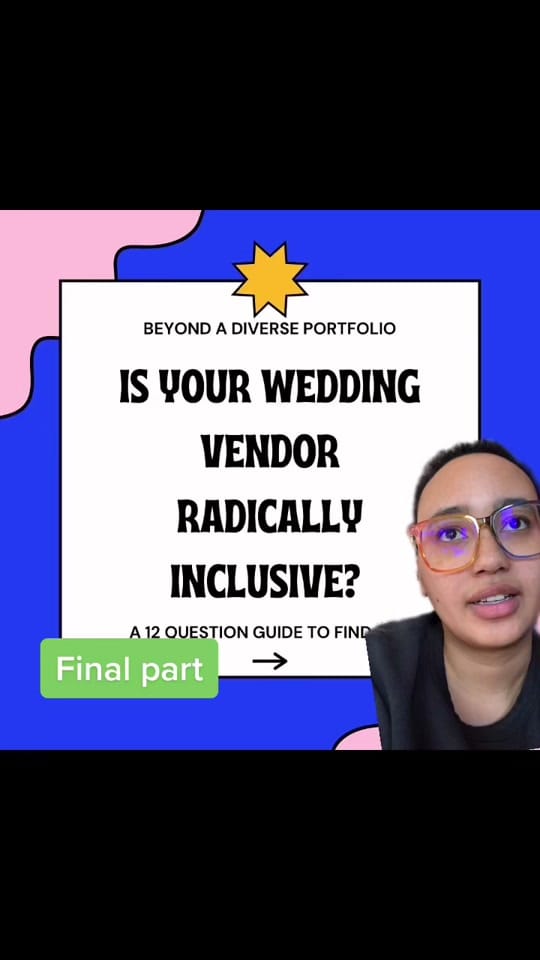 Post 8 by Queering Weddings on TikTok (video)