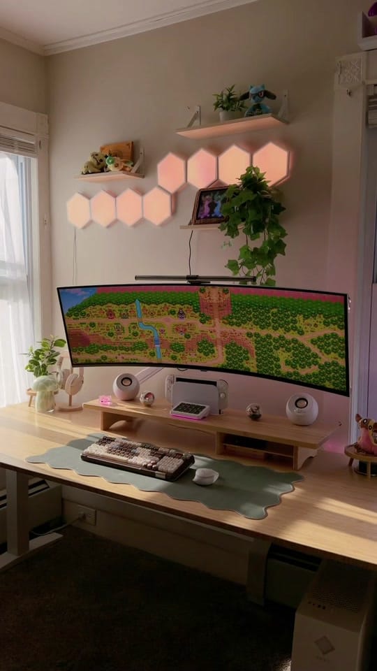 Post 6 by desk setup | cozy gaming 🌱 on TikTok (video)