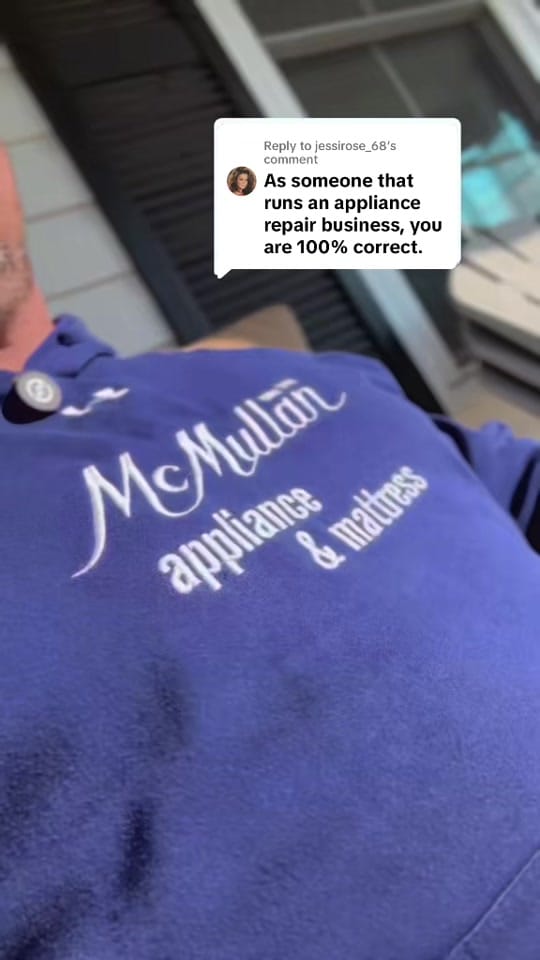 Post 2 by McMullan Appliance & Mattress on TikTok (video)