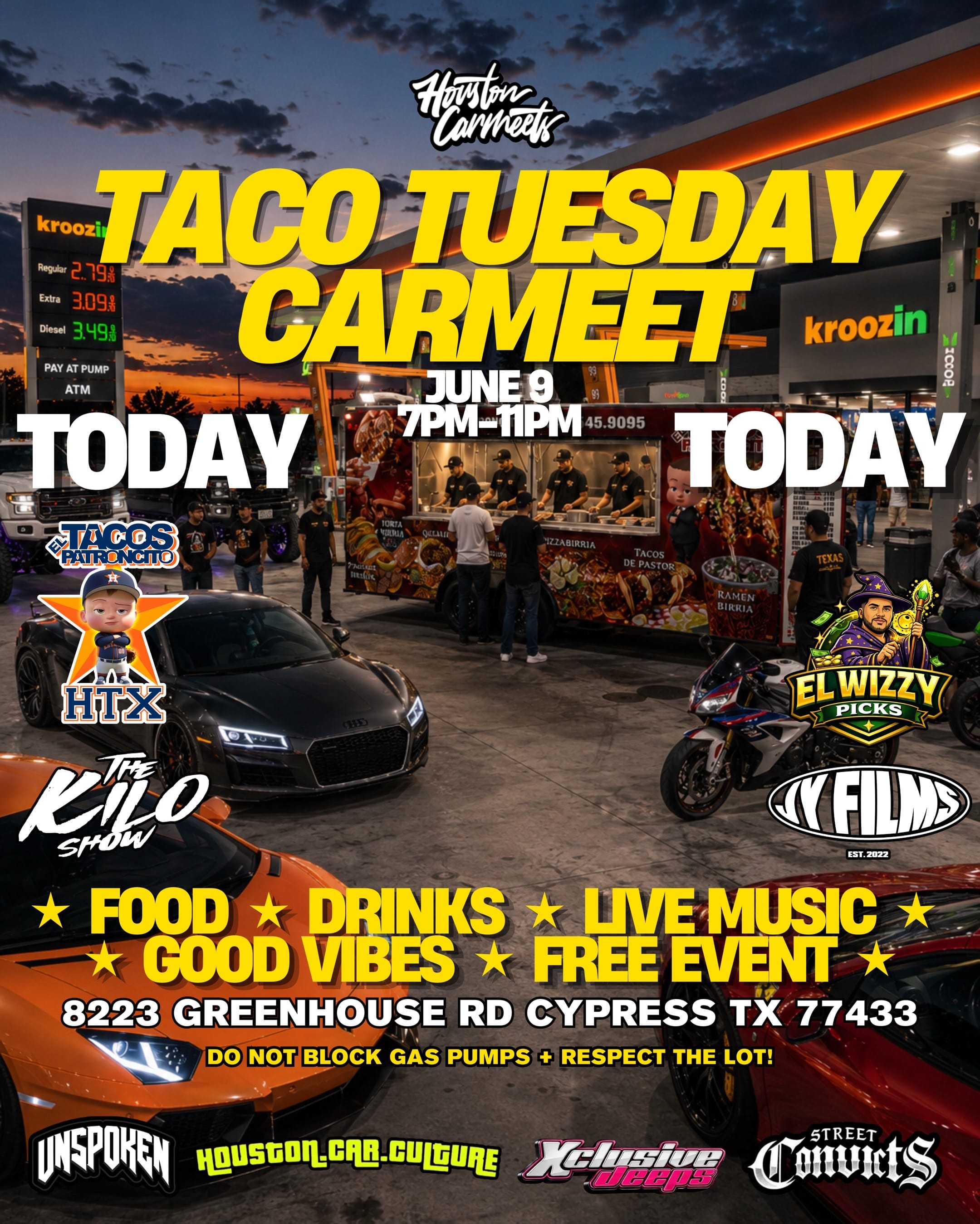 Post 1 by Houston Carmeets on TikTok (video)