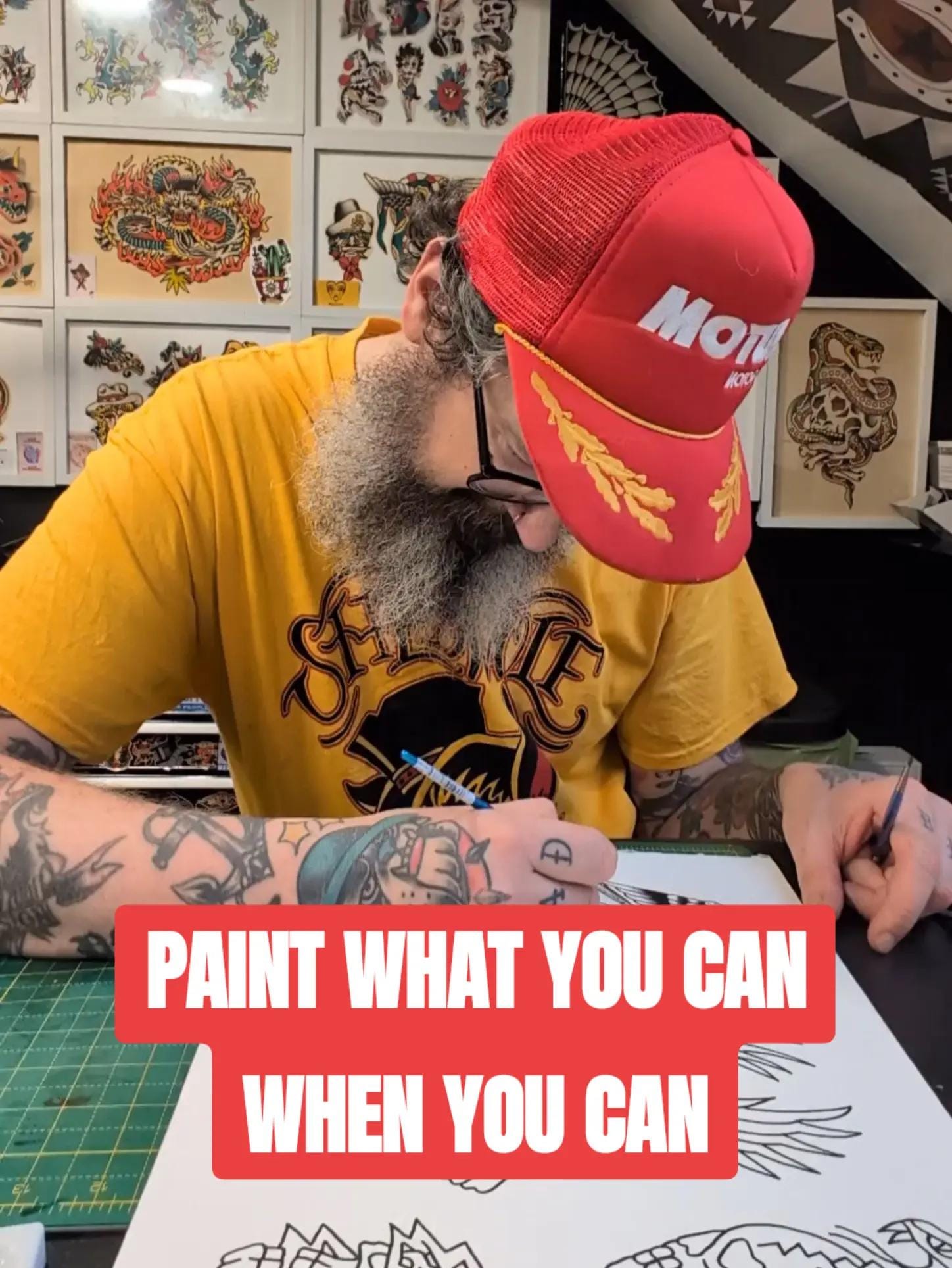Post 4 by Liam | Traditional tattoos on TikTok (video)