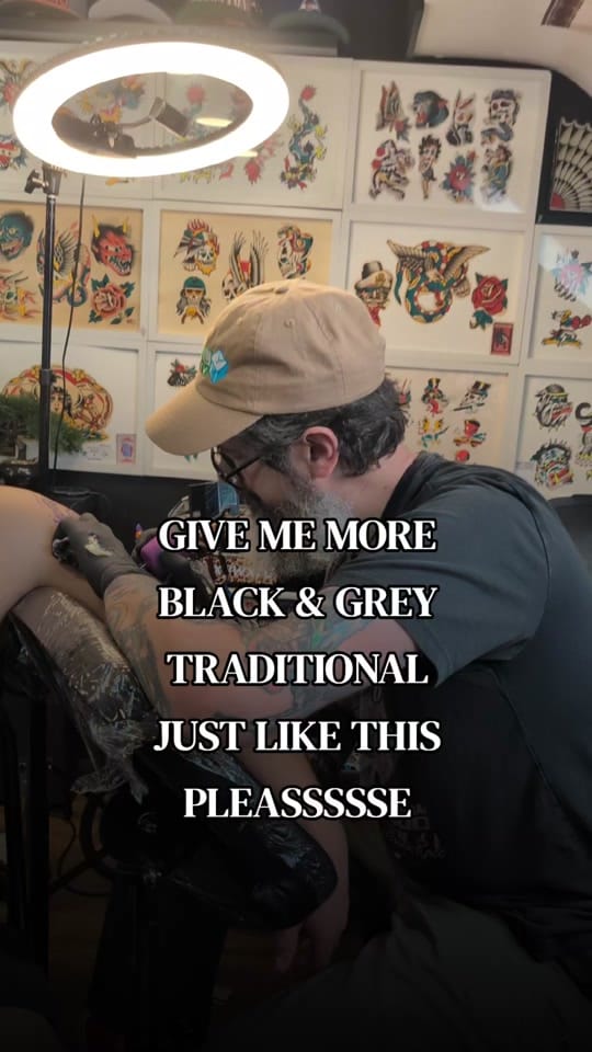 Post 2 by Liam | Traditional tattoos on TikTok (video)