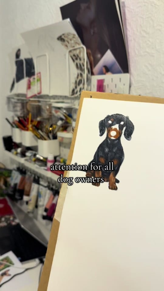 Post 10 by Clair | Pet Portrait Artist on TikTok (video)