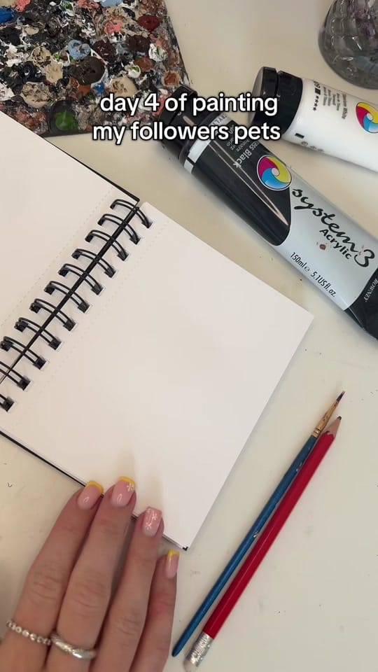 Post 7 by Clair | Pet Portrait Artist on TikTok (video)