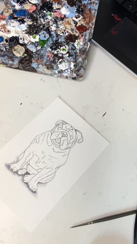 Post 2 by Clair | Pet Portrait Artist on TikTok (video)