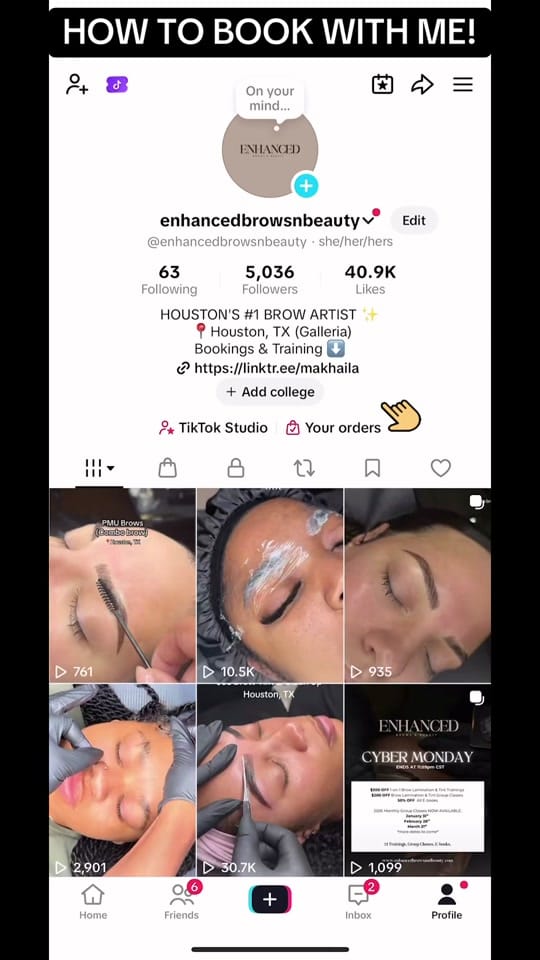 Post 10 by Houston Brow Artist & Educator on TikTok (video)