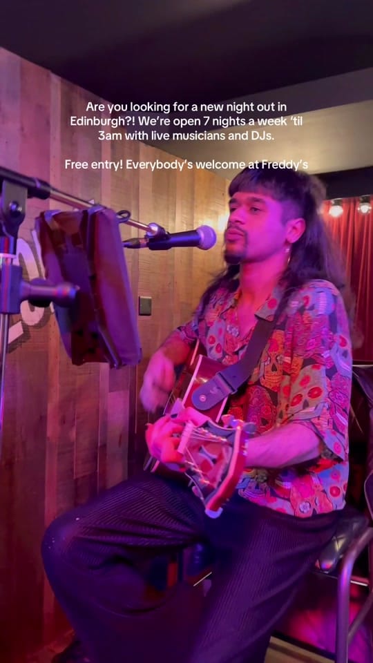 Post 1 by Freddys Edinburgh on TikTok (video)