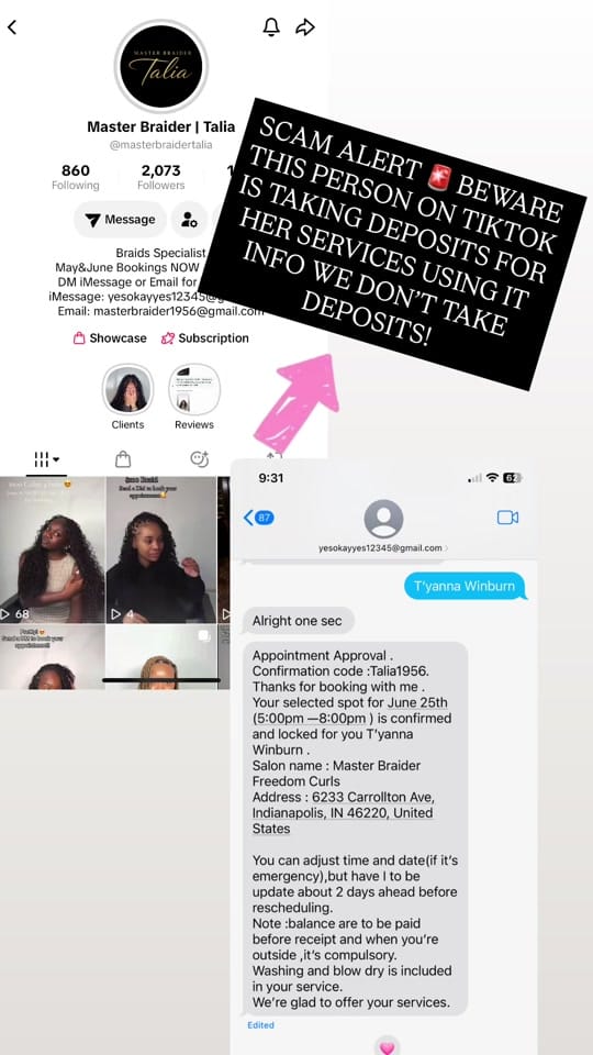 Post 8 by FREEDOM CURLS SALON INDY on TikTok (video)