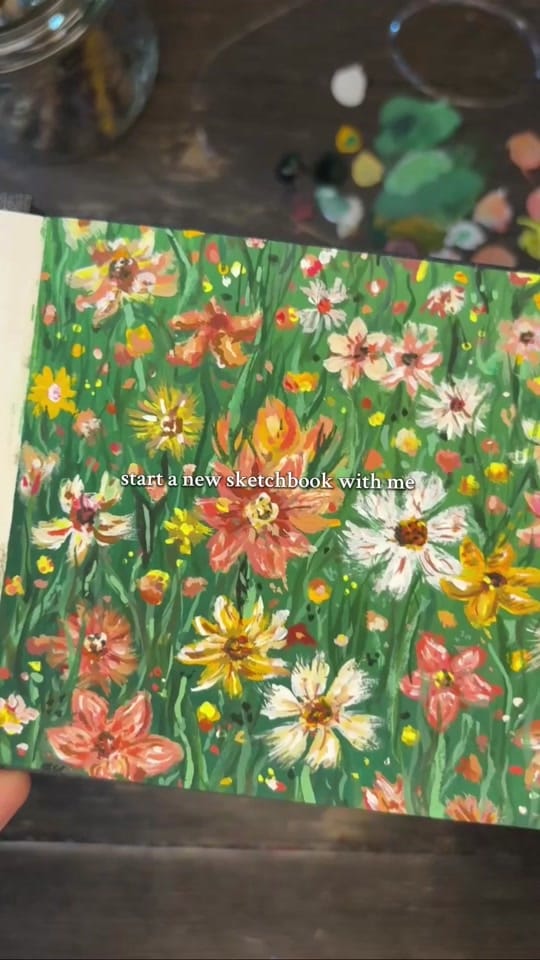 Post 4 by emily | gouache artist on TikTok (video)