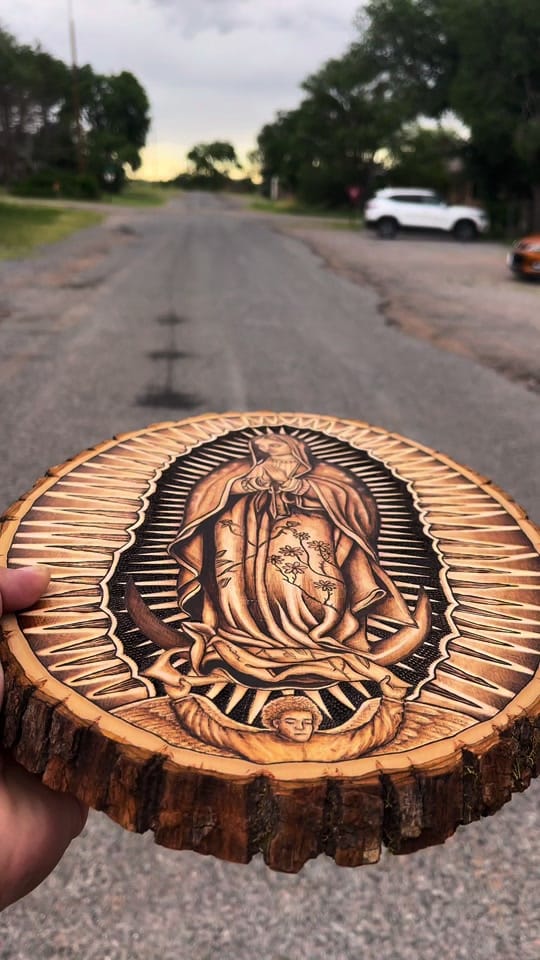 Post 9 by Ambrosio Pyrography Art on TikTok (video)