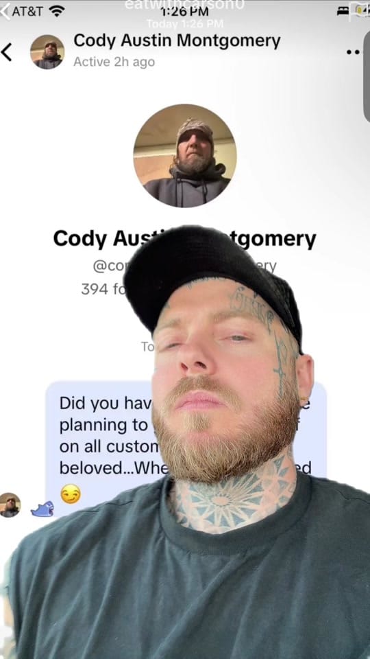 Post 1 by Cody Austin Montgomery on TikTok (video)