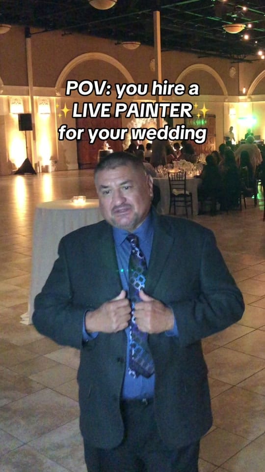 Post 5 by KVT Live Wedding Painter on TikTok (video)