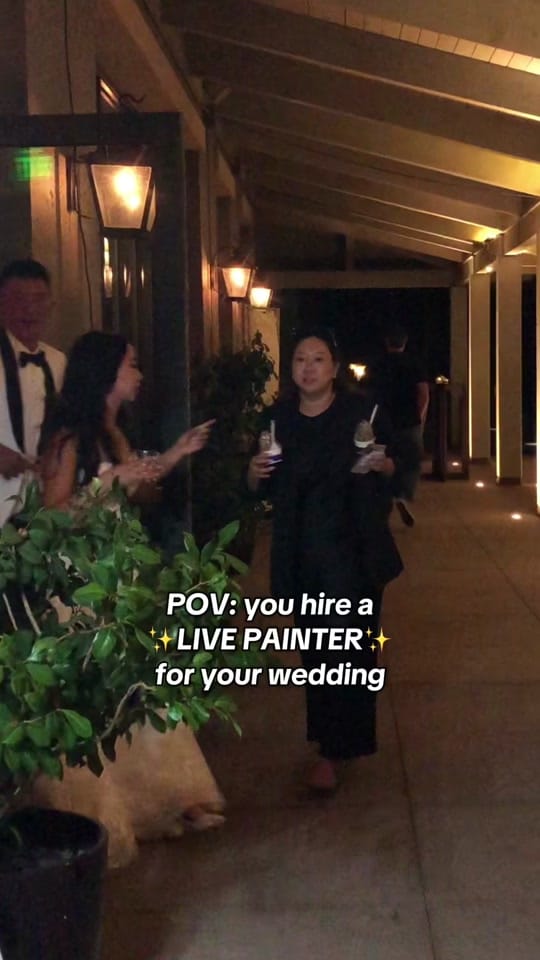Post 3 by KVT Live Wedding Painter on TikTok (video)