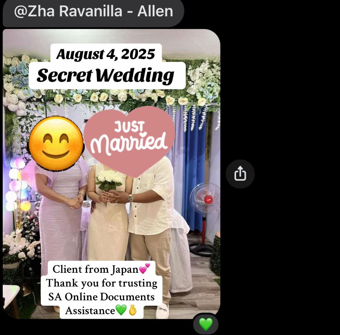 Post 5 by S.A Online Document & Weddings on TikTok (video)