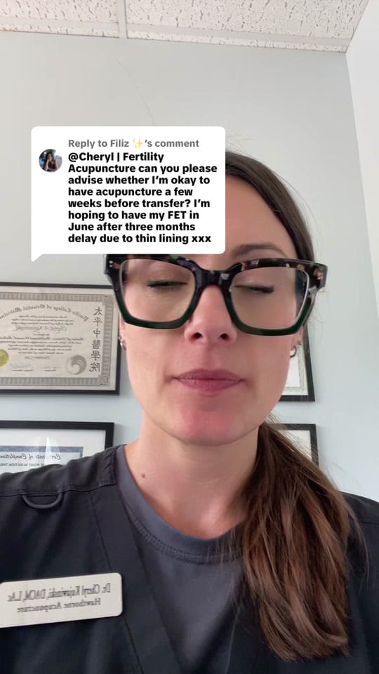 Post 1 by Cheryl | Fertility Acupuncture on TikTok (video)