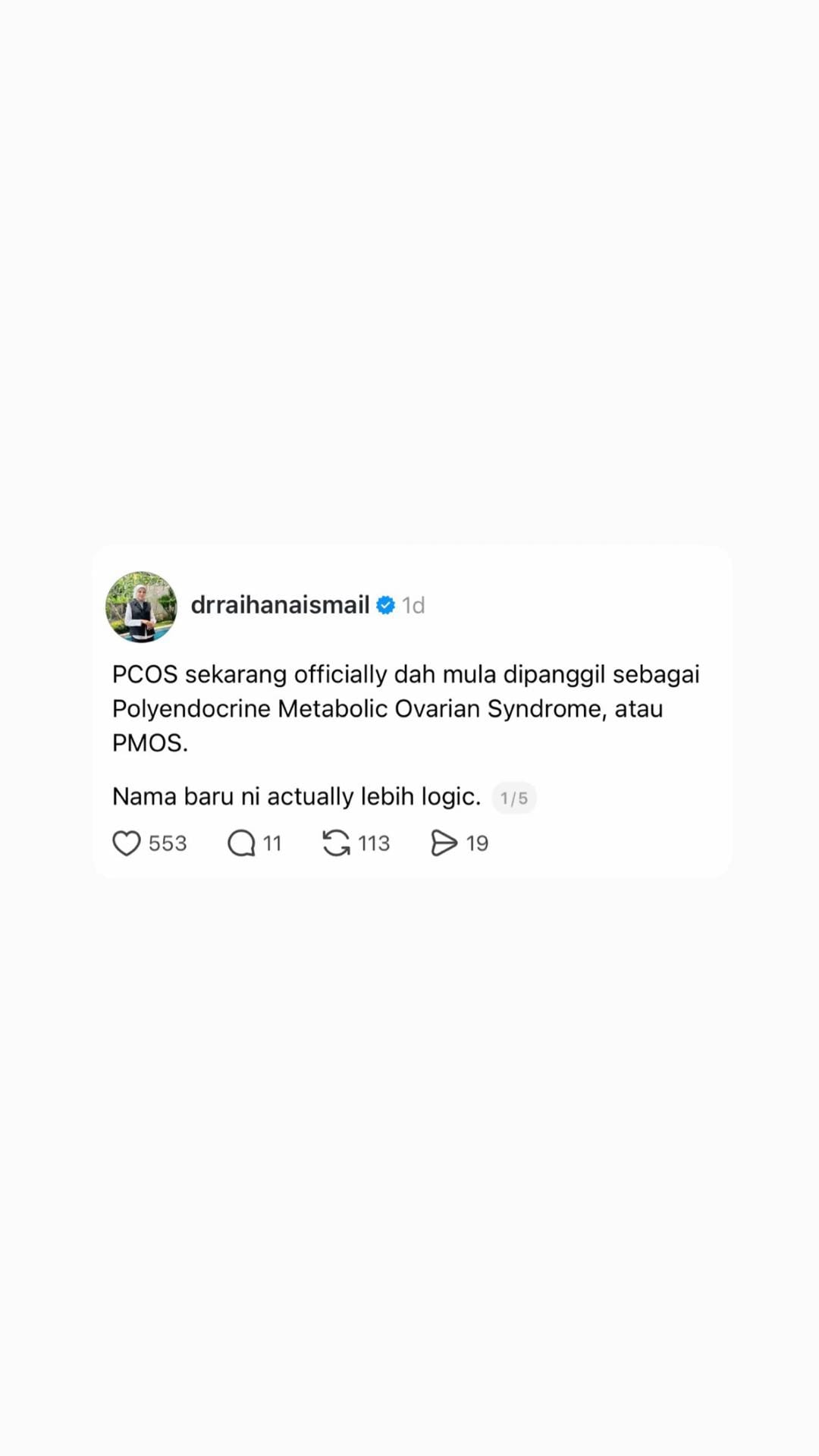 Post 9 by DR. Raihana Ismail | Efferty on TikTok (video)