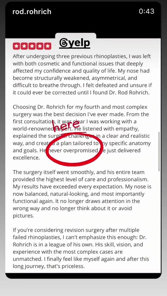 Post 4 by Dr. Rod Rohrich on TikTok (video)