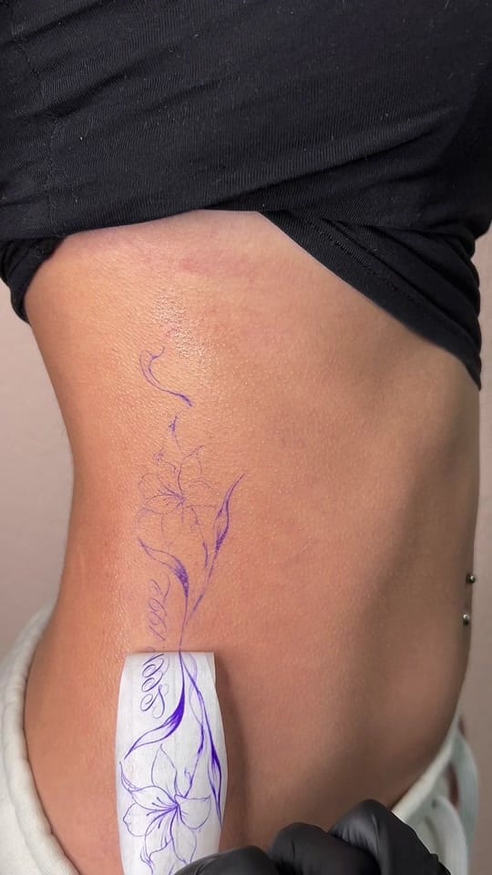Post 1 by Gini.tatu - fineline tattoos on TikTok (video)