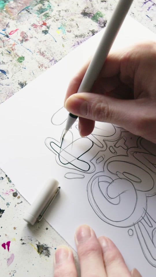 Post 9 by Snooze One | Lettering Artist on TikTok (video)