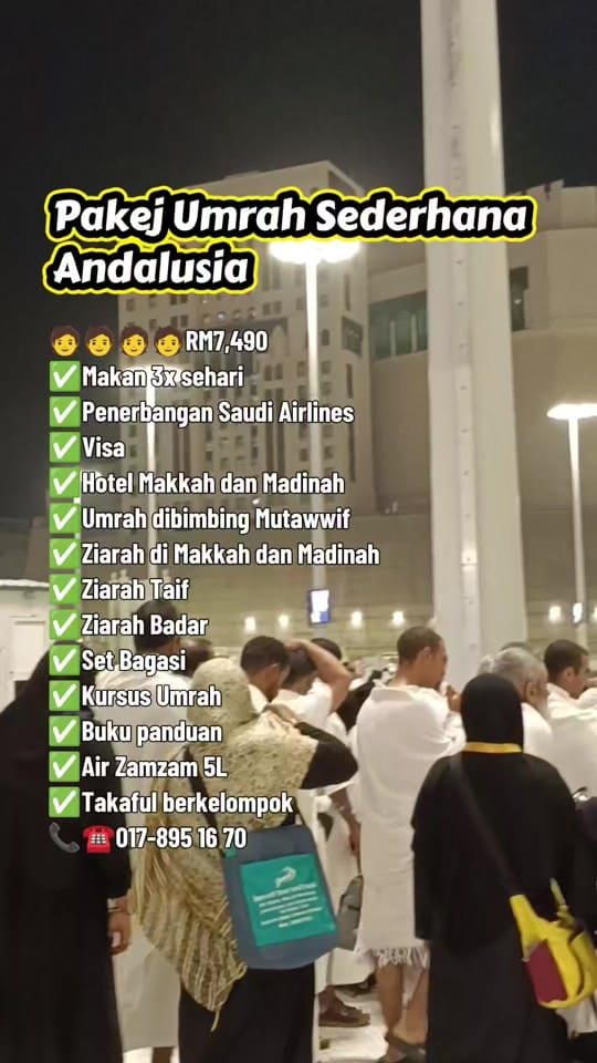 Post 9 by Andalusia Bahau | Daftar Umrah on TikTok (video)