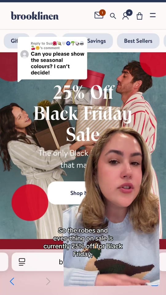 Post 10 by Brooklinen on TikTok (video)