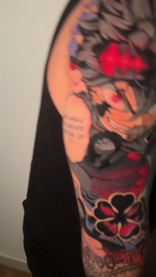Post 1 by Aleksan Anime Tattoos on TikTok (video)