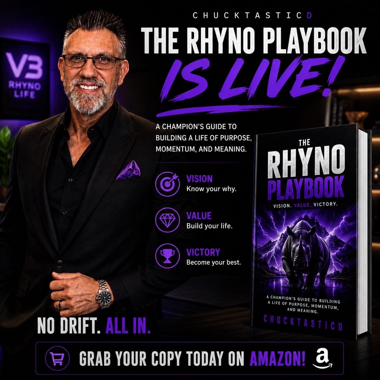 Post 4 by V3 Rhyno Life- ChucktasticD 🦏 on TikTok (video)