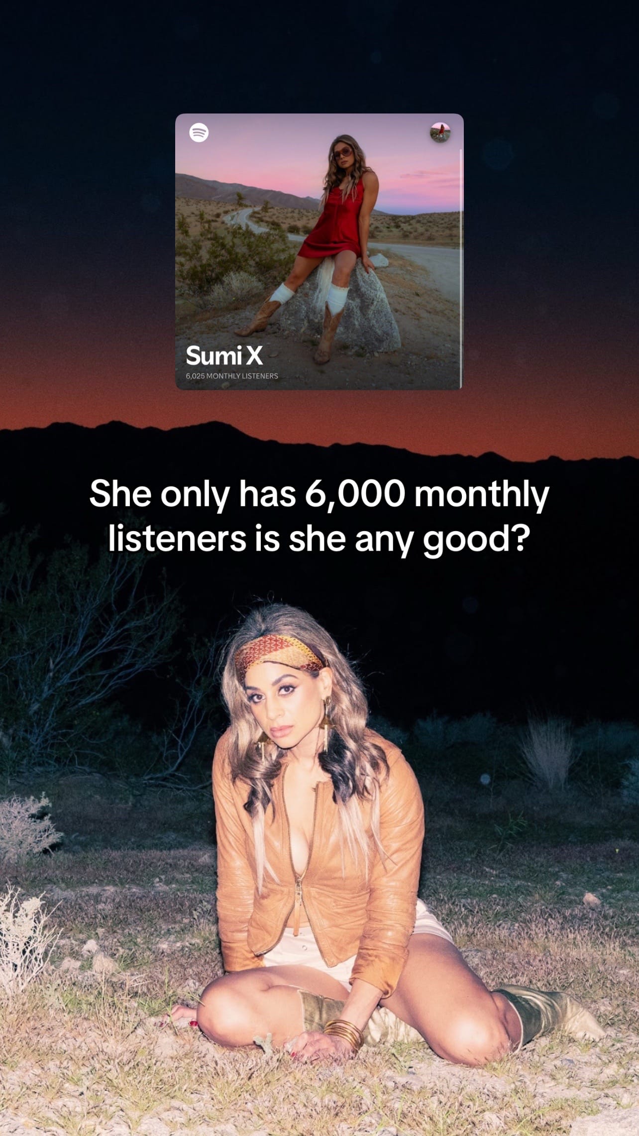 Post 1 by Sumi X | Pop Singer Songwriter on TikTok (video)