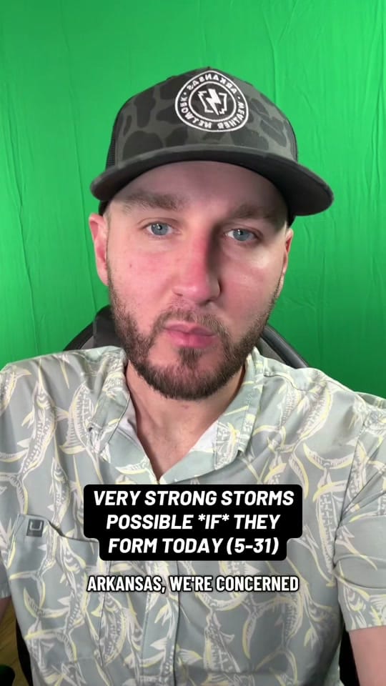 Post 1 by Zachary Hall, AR Storm Tracker on TikTok (video)