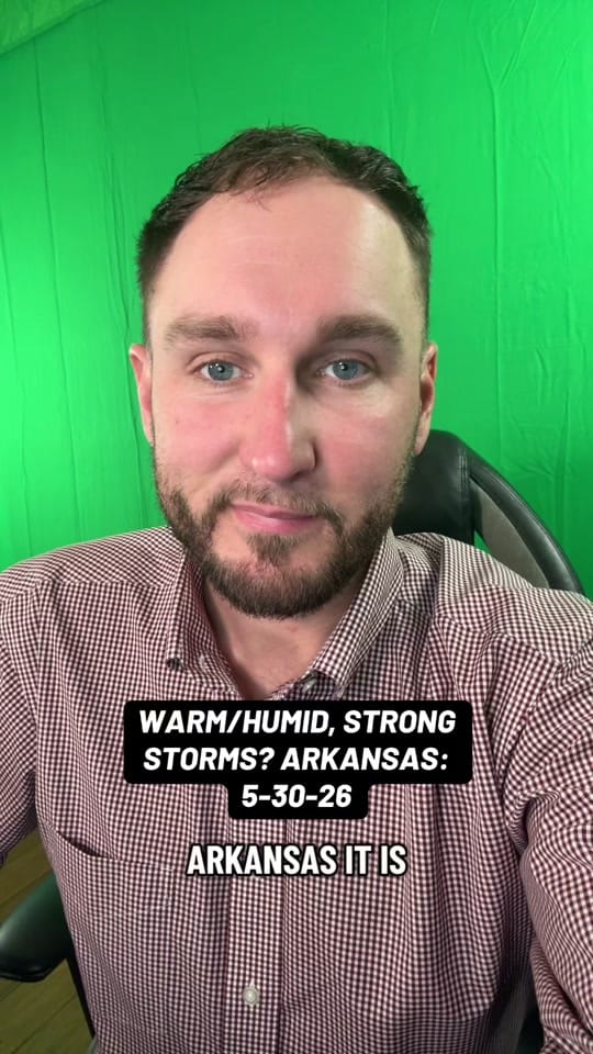 Post 2 by Zachary Hall, AR Storm Tracker on TikTok (video)