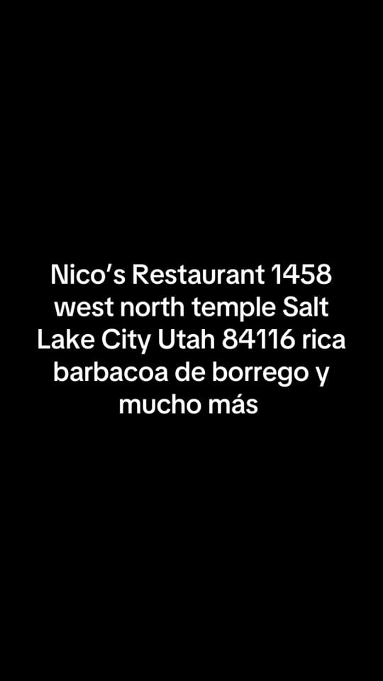 Post 2 by nicosrestaurantut on TikTok (video)