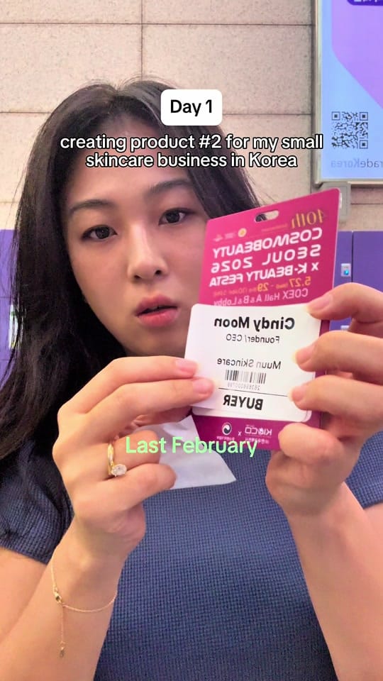 Post 6 by Cindy Moon | K-Beauty Founder on TikTok (video)