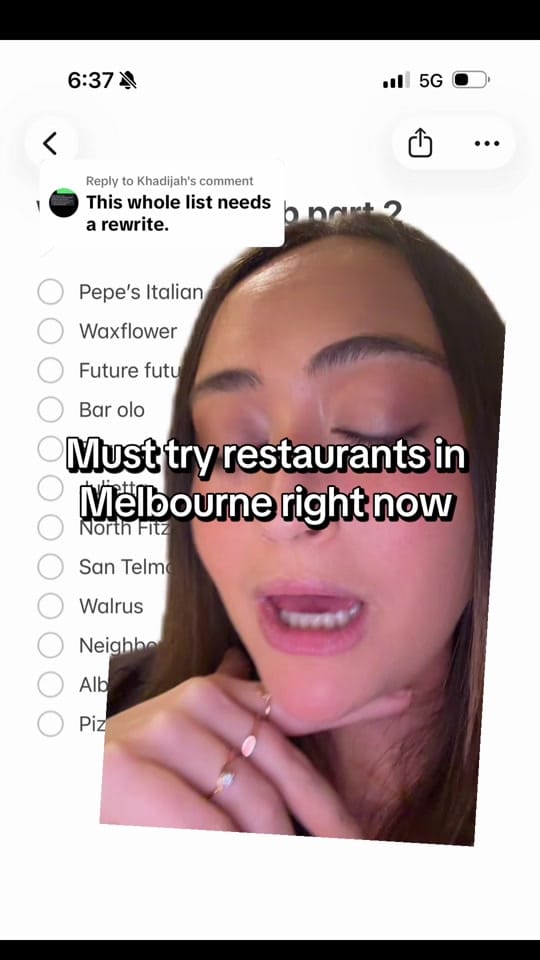 Post 3 by Chloe | Honest Food Reviews on TikTok (video)