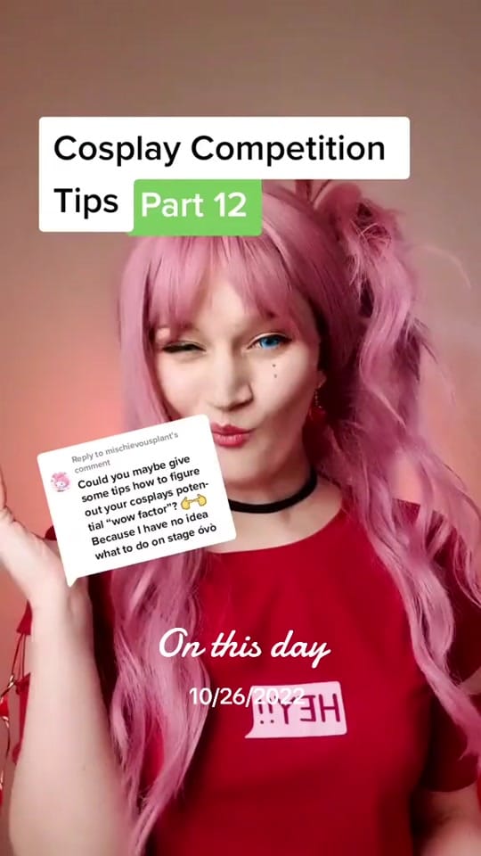 Post 6 by Cora Berry | Cosplayer on TikTok (video)