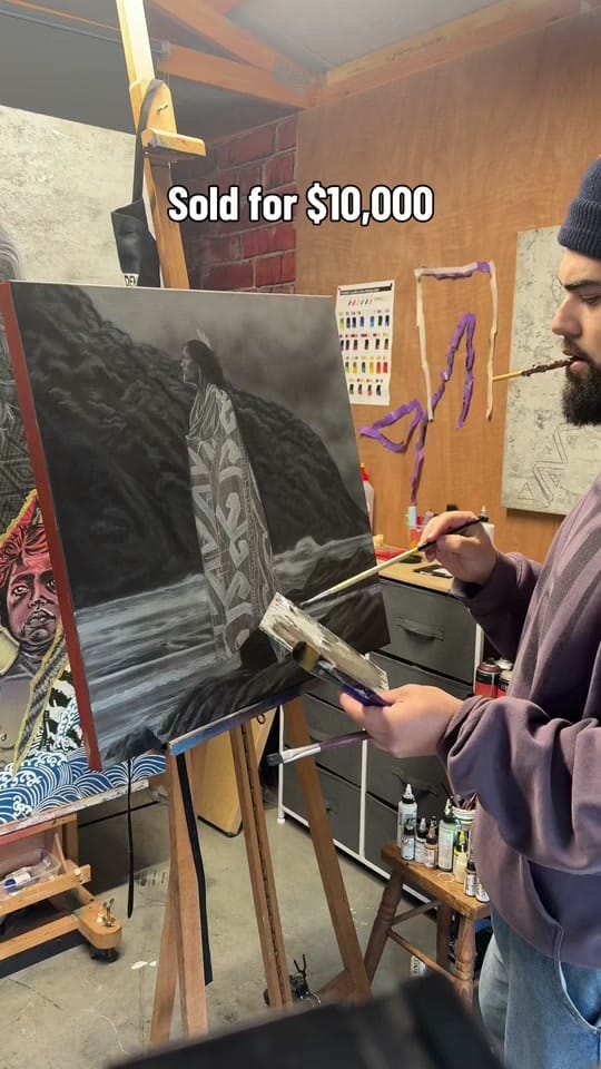 Post 1 by Josh Kiwikiwi Fine Artist on TikTok (video)