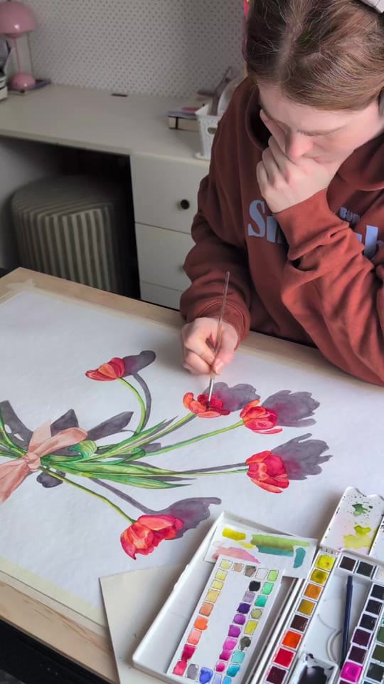 Post 1 by Emilie Otto Watercolours on TikTok (video)