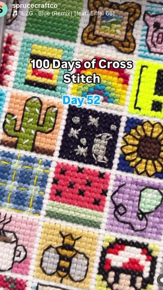 Post 7 by Elise | Spruce Cross Stitch on TikTok (video)