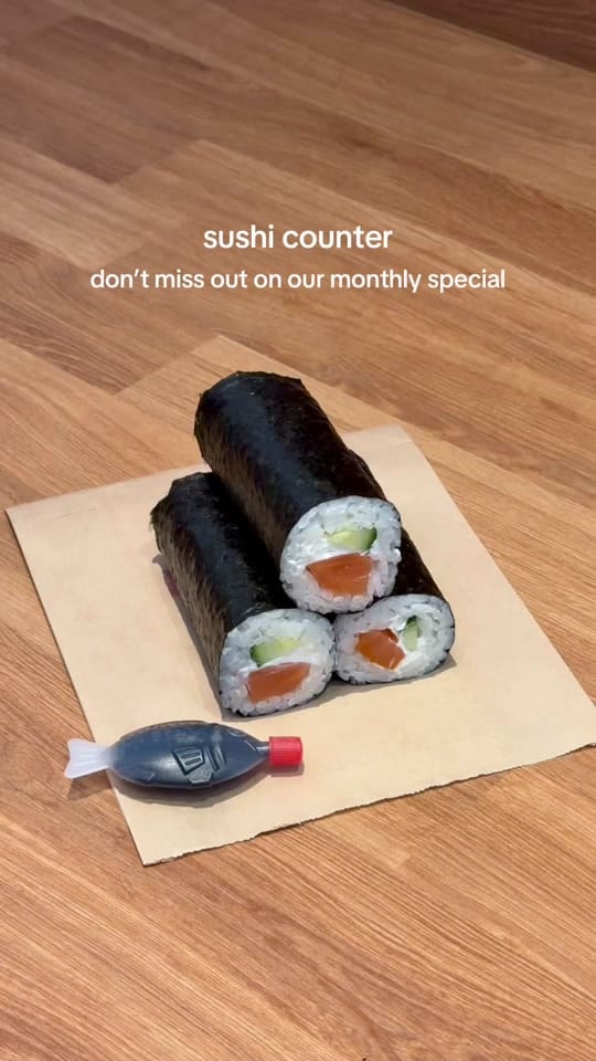 Post 1 by Sushi Counter on TikTok (video)