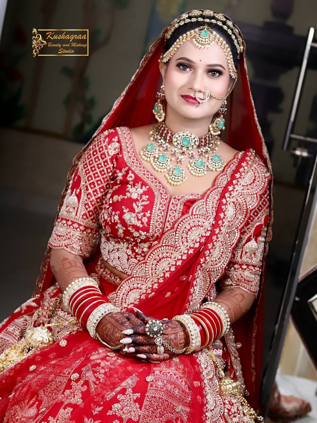 Post 7 by kushagraa makeup studio | Udaipur makeup artist on Instagram (carousel)