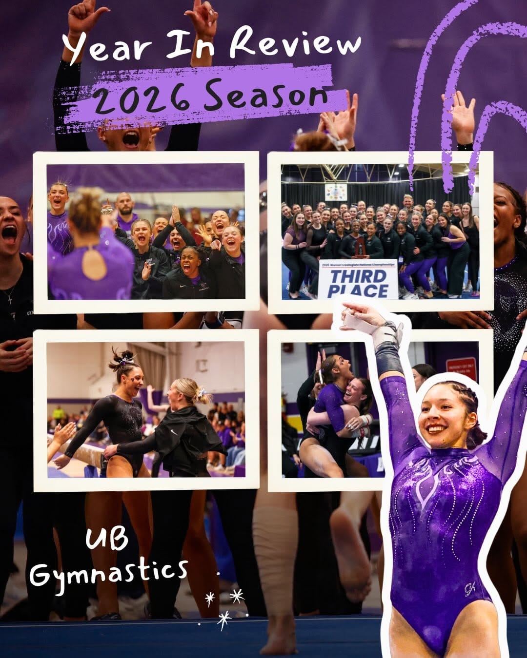 Post 4 by University of Bridgeport Gymnastics on Instagram (carousel)