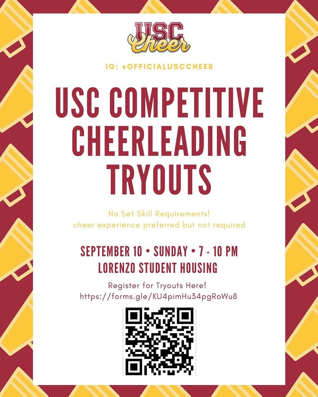 Post 2 by USC Cheer on Instagram (image)
